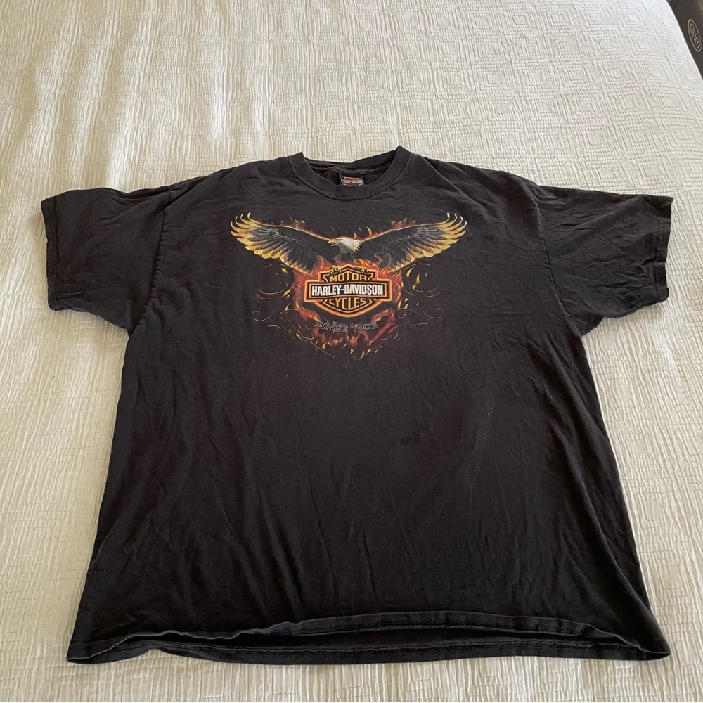 Harley-Davidson Black T-Shirt with eagle